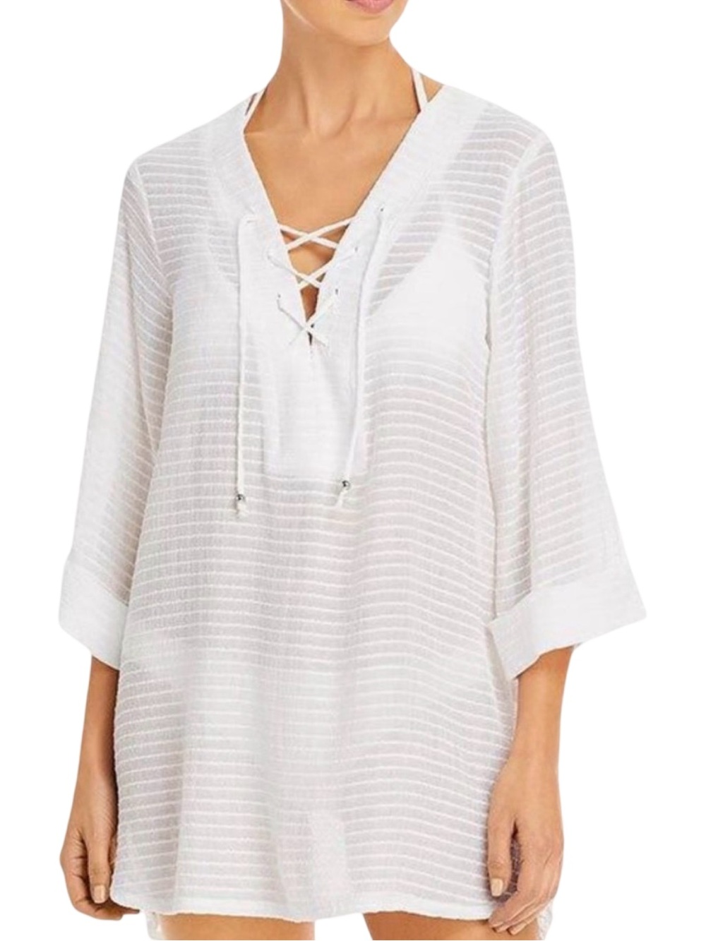 J. Valdi Santa Barbara Big Shirt Tunic Coverup - Size Large